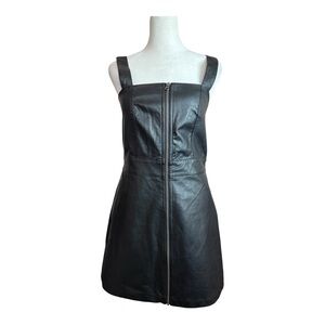 Wild Fable 90s Grunge Moto Faux Leather Jumper Dress XS
